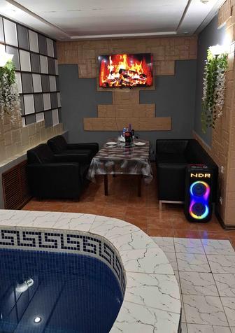 Сауна. Отдельные кабинки. Бассейн. Караоке.