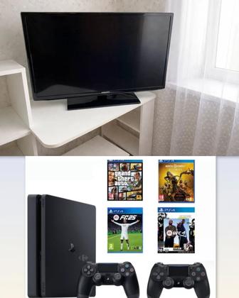 Продам PS4 Slim 1TB телевизор Samsung 32