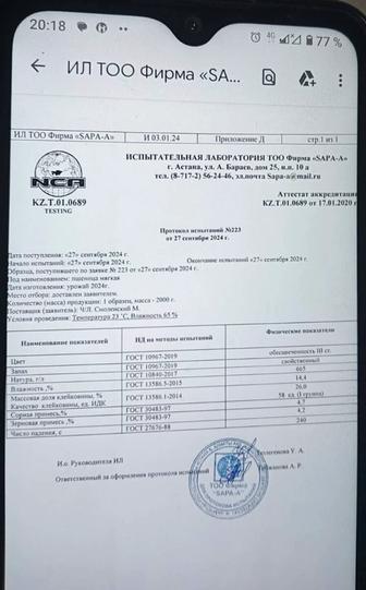 Продам зерно, 500тонн в Астане, класс 3,