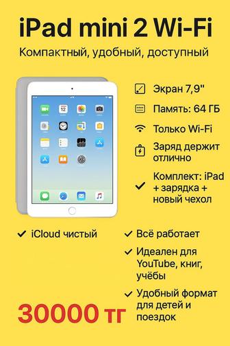 Продаю iPad mini 2 64gb (Wi-Fi only)