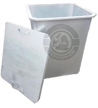 Оцинкованные мусорные контейнеры 750 л (с крышкой, без колес)