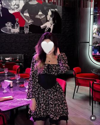 Платье, 1 ақ рет киілген, белі резинка