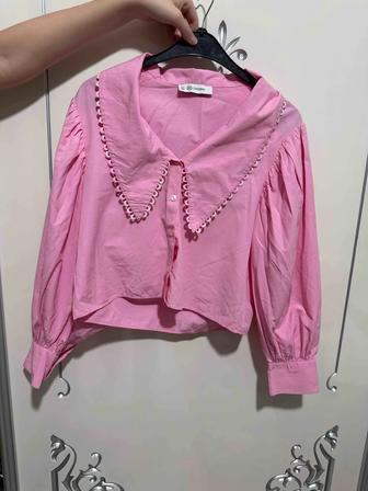 Розовая рубашка женская