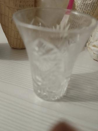 Хрусталь СССР. 6 стаканов водочных, 6 рюмок коньячных, 8 блок