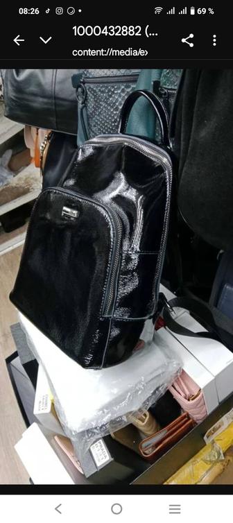 Кожаный , натуральная кожа, рюкзак женский.