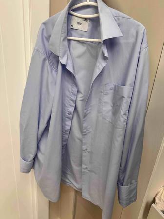 Голубая рубашка мужская dion cotton