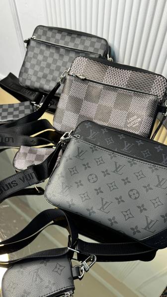 Мужская барсетка Louis Vuitton в фирменной подарочной коробке