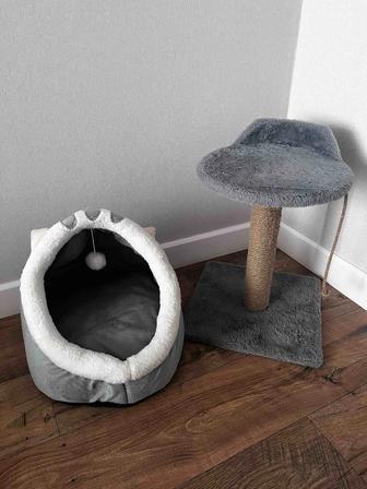 Когтеточка и лежанка для кошек