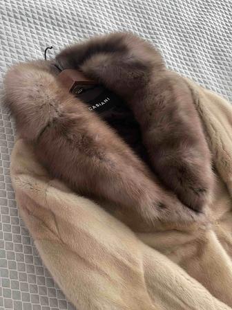 Шуба из норки и соболя