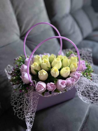 Букет из мыла ручной работы