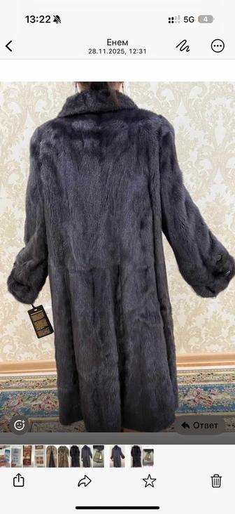 Текстпродается красивая норковая шуба графитным оттенком ,новая,размер 50