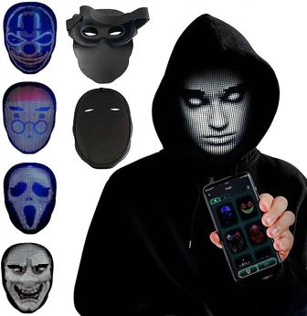 LED Маска Shining Mask Программируемая (Bluetooth Приложение