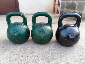 Гиря 24 кг , 32 кг чугунная советская