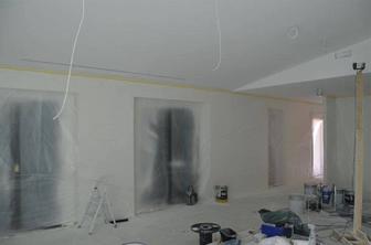 Покраска побелка потолка стен