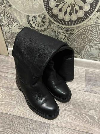 Продам зим.сапоги натур.зернистая кожа