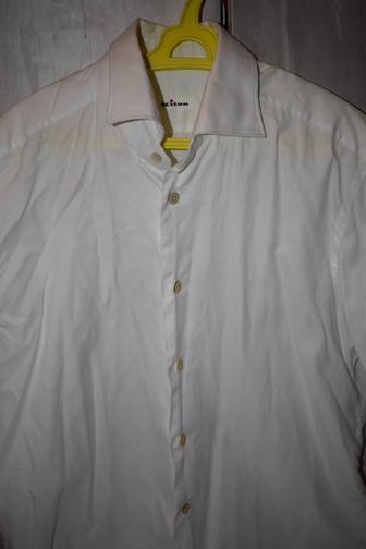 Белая рубашка Kiton Napoli (22 ручные операции, W40)