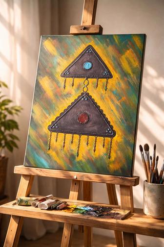 Картина Тұмар ручная работа