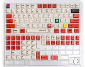 Кейкапы для клавиатуры Kenykeycap Mario Keycap Set Cherry Profile PBT белый
