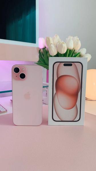 iPhone 15 128GB Розовый коробка, зарядка, чехол
