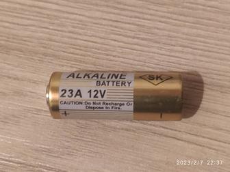 Батарея 23 A 12 V Alkaline для брелка автосигнализации. Пол мизинчика разм