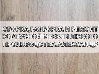 Сборка,разборка и ремонт корпусной мебели любого производства.