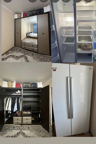 Срочно продается 
Шкаф, холодильник, кровать 2х спальная,