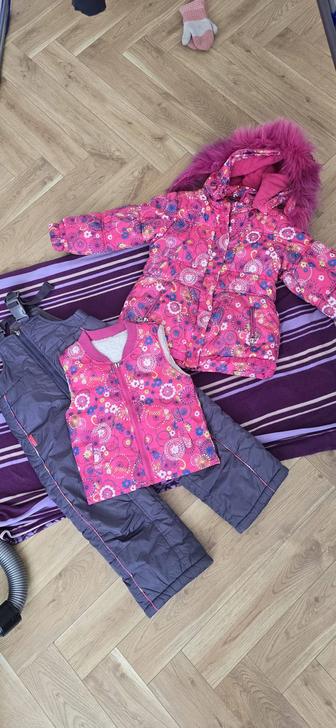 Зимний детский комбез для девочки