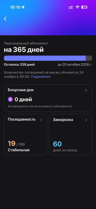 Годовой абонемент 1fit