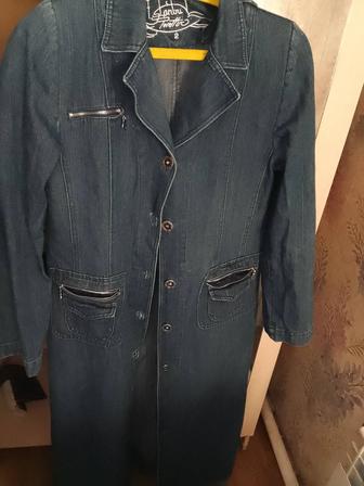 Джинсовый плащ