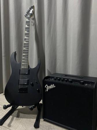 Электрогитара GIO Ibanez и комбоусилитель Fender