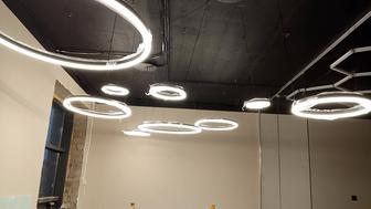 Установка осветительных приборов , споты , софиты, соты