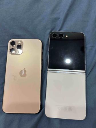 Продается айфон 11про 256гб и галакси Z flip 5