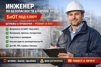Услуги инженера по безопасности и охране труда
