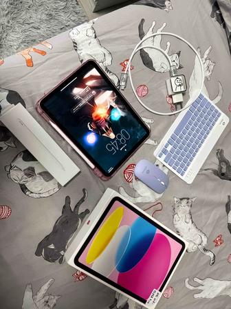 iPad A16 (2025) 128GB, стилус, клавиатура и мышь.