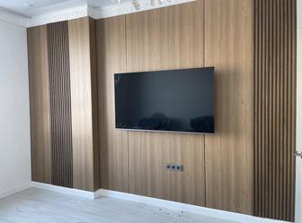 Установка бамбуковых панелей