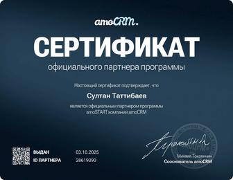 Настройка амо срм от 10000 тенге