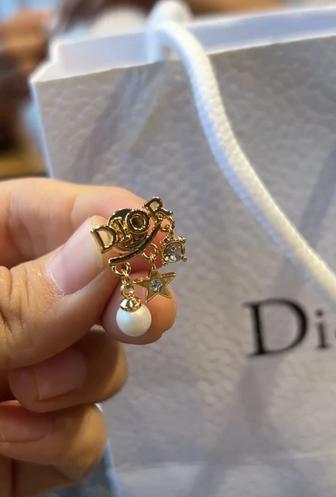 Серьги Dior позолото