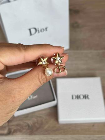 Серьги Dior позолото