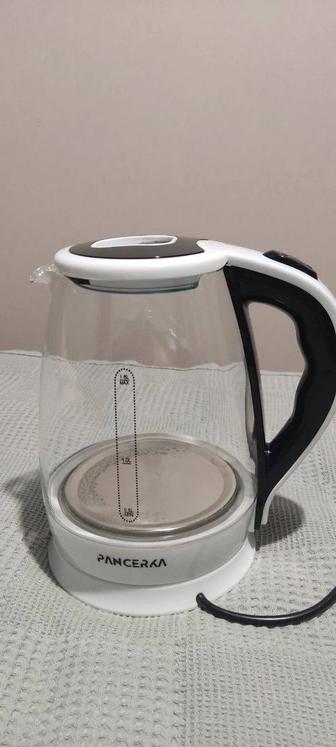 Новый Чайник электрический стеклянный panzerka