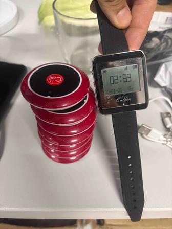 Кнопка вызова и часы пейджер