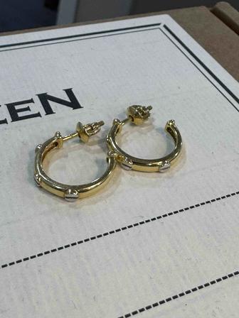 Золотые серьги Cartier