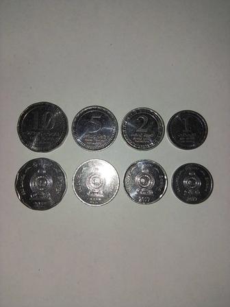 Набор из 4 регулярных монет Шри Ланки 2017г.