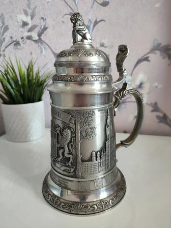 Пивная кружка из олова (Австрия, 1000 мл.)