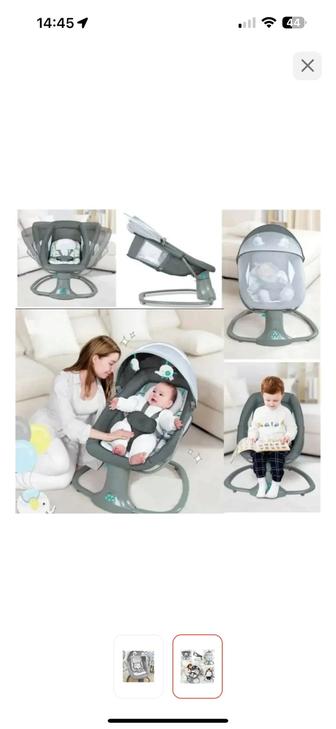 Детская электронная качель-шезлонг 3 в 1