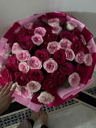 Букет розовых роз