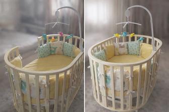 Детская кроватка колыбель Северянка 6 в 1.