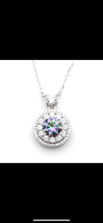 Кулон из серебра 925 с моиссанитом 1.00 ct