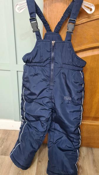 Детские зимние штаны-комбинезон (без куртки), теплые, водонепроницаемые92см