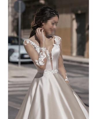 Свадебное атласное платье испанского бренда Rima Lav