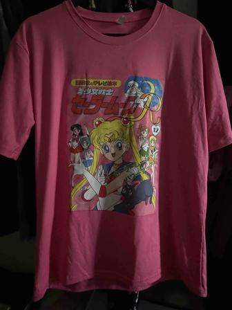 Футболка SailorMoon розовая L